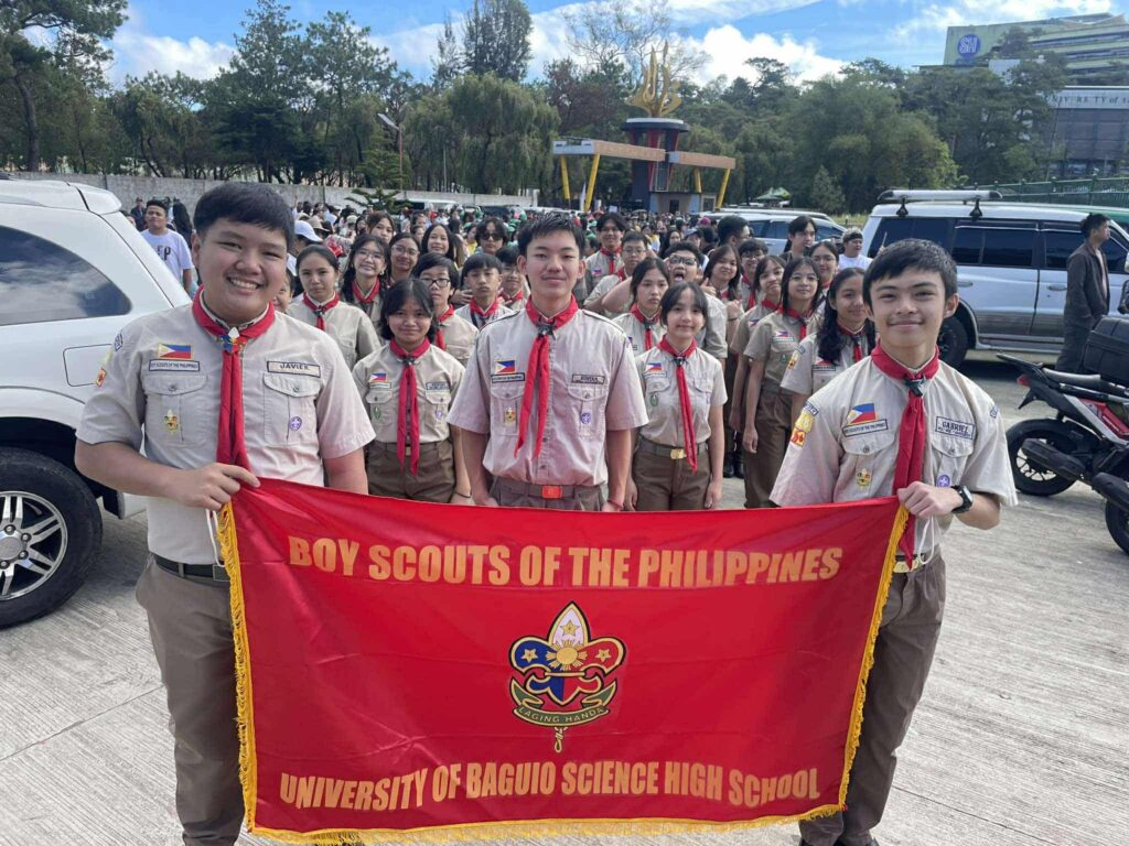Scouts from the Science High School (UBSHS) department of the University of Baguio recently showcased its commitment to leadership and service by participating in the Boy Scouts of the Philippines, Baguio City Council Opening Parade and Program 2025